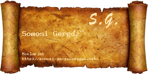 Somosi Gergő névjegykártya