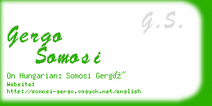 gergo somosi business card